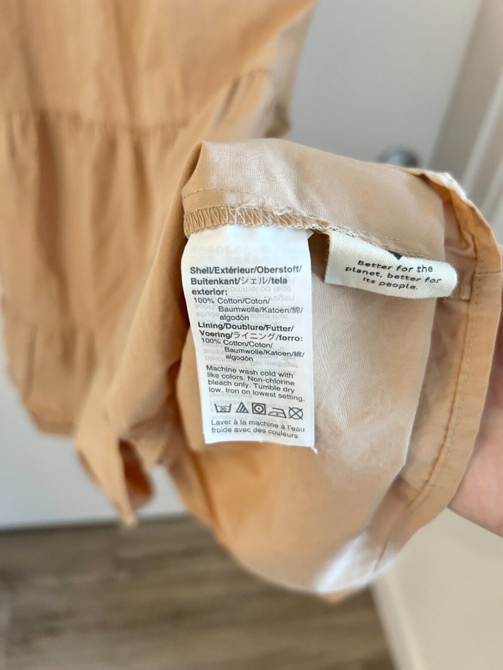 Madewell Button-Back Tiered Midi Sundress in Earthen Sand Size 10 - Picture 8 of 8